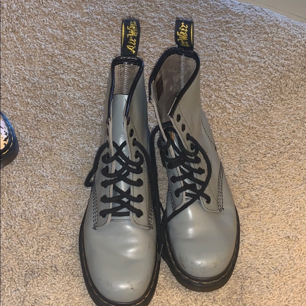 Gray Doc martens